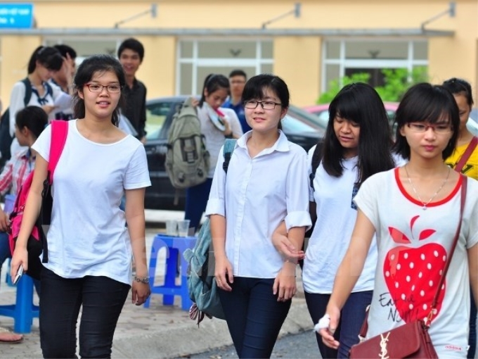 Thí sinh dự thi tuyển sinh đại học, cao đẳng năm 2014. (Ảnh: Xuân Mai/Vietnam+)